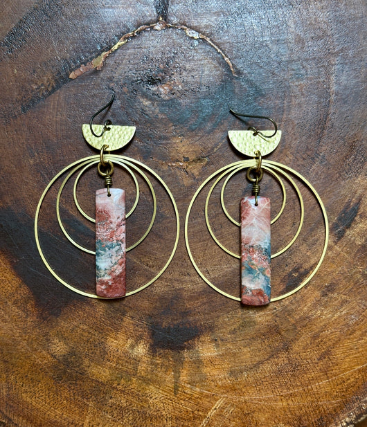 Leopard Skin Triple Hoops