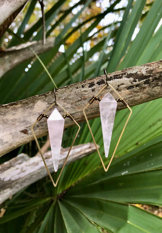 Rose Quartz Geometric Drops