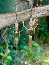 River Jasper Fringie Hoops
