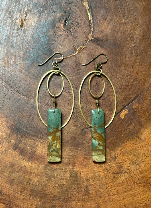 Natural Owyhee Jasper Hoops