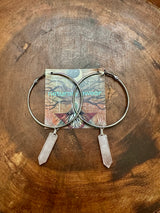 Rose Quartz Hoops