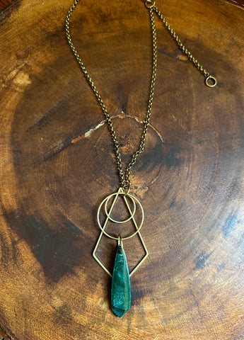 Malachite Geometric Necklace