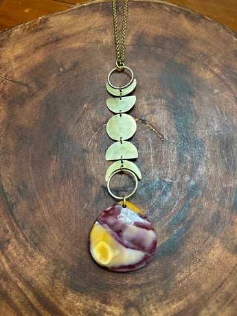 Mookaite Moon Phases Necklace