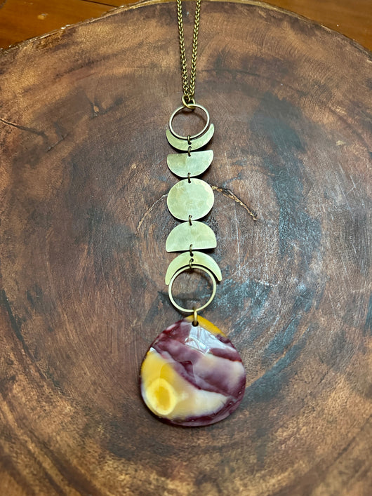 Mookaite Moon Phases Necklace