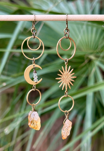 Citrine Celestial Dangles