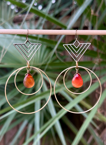 Carnelian Hoops