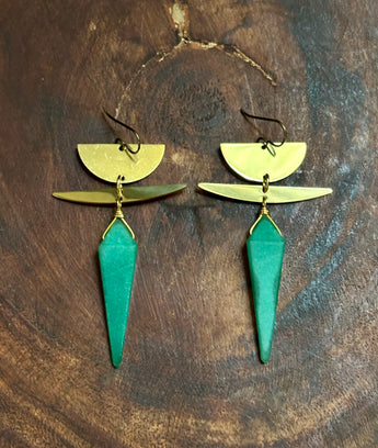 Green Aventurine Moon Drops