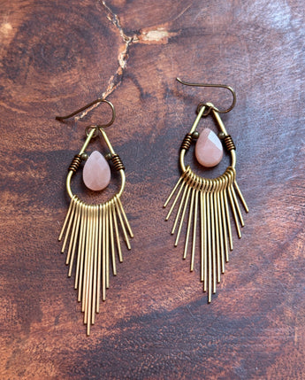 Peach Moonstone Fringies
