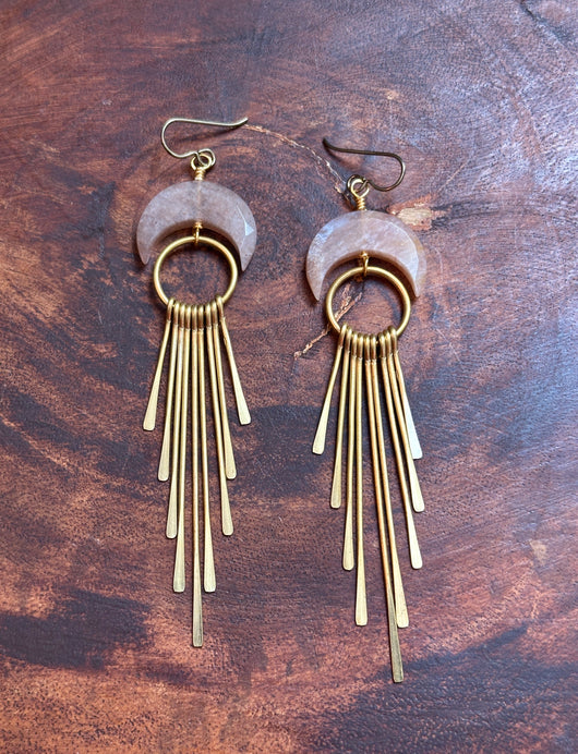 Peach Moonstone Fringies