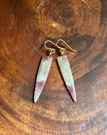 Pink Tourmaline in Quartz Daggers