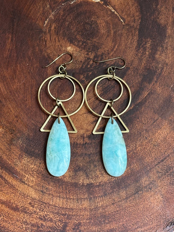 Hemimorphite Geometric Hoops