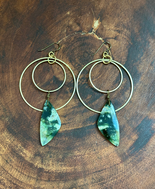 Chrysoprase Hoops