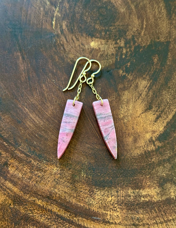 Rhodonite Hoops