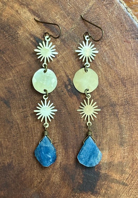 Blue Kyanite Celestial Dangles