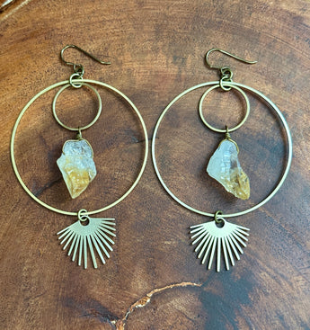 Citrine Hoops