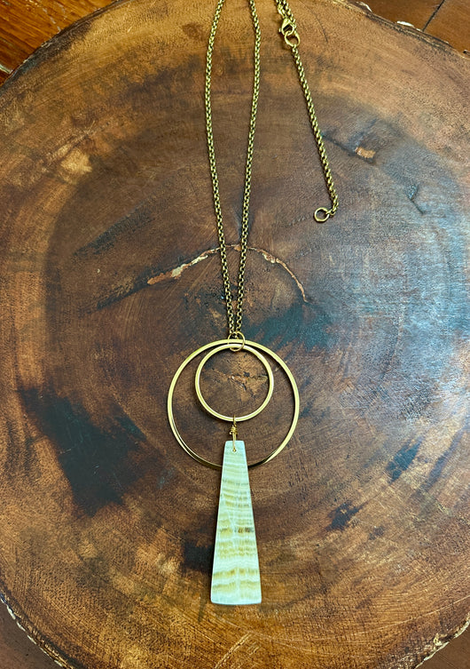 Natural Yellow Lace Agate Necklace