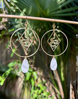 Quartz Snake Hoops