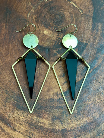 Black Onyx Under Full Moon Drops