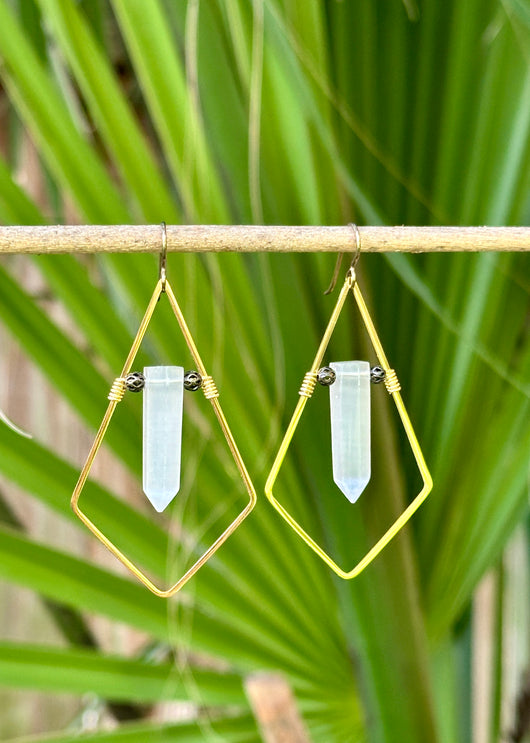 Selenite Geometric Drops