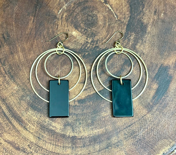 Onyx Hoops