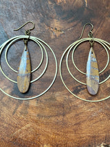 Sonora Dendritic Rhyolite Jasper Hoops