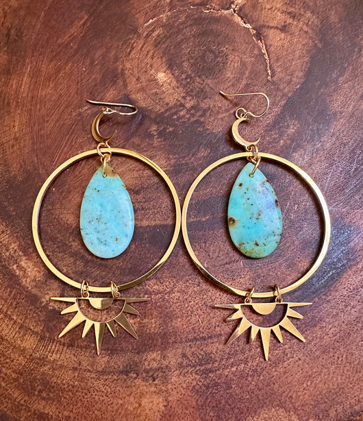 Chrysoprase Hoops