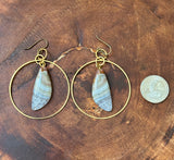 Amethyst + Agate Hoops