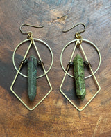 Dragon's Blood Geometric Hoops