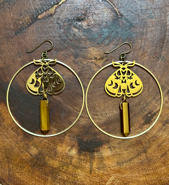 Tiger's Eye Moth Hoops
