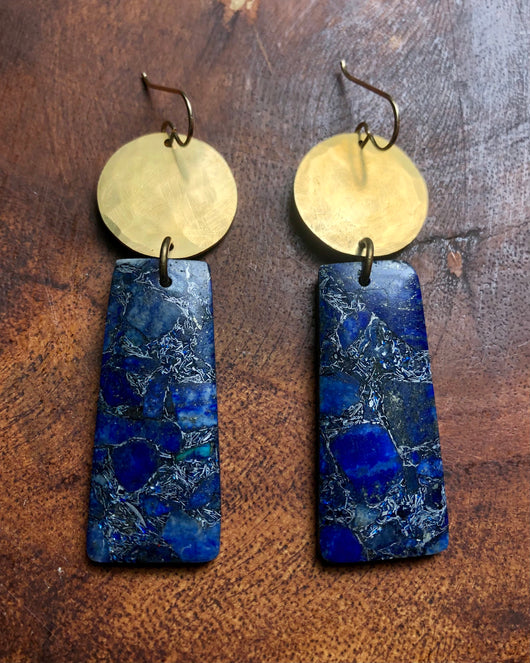 Lapis lazuli with Pyrite Full Moons
