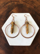 Crazy Lace Agate Hoops
